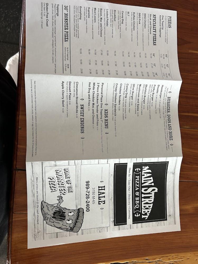 Main Street Pizzeria & BBQ Menu image 4